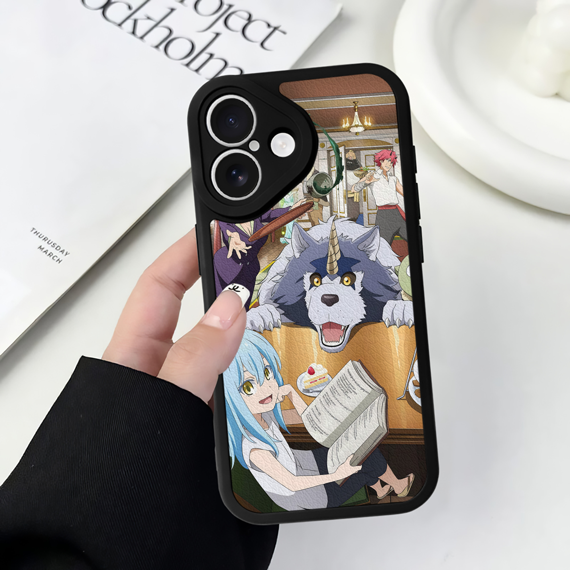 （画像用） 転スラ Regarding Reincarnated to Slime 【iPhone 16シリーズ対応】シリコンスマホケース（レザー調） 材質：シリコン